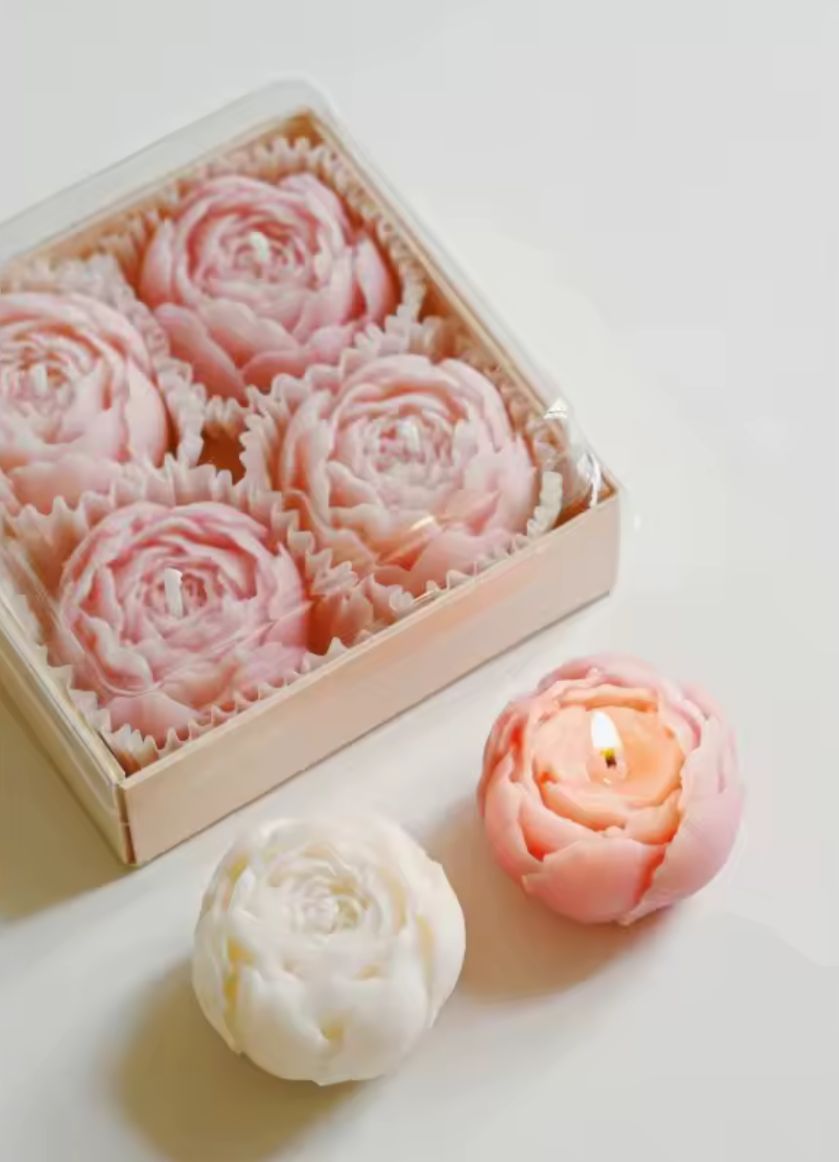 Blumenkerze - Handgemacht mit Liebe